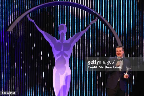 Chairman and owner of the Chicago Cubs Tom Ricketts accepts the Laureus World Team of the Year Award during the 2017 Laureus World Sports Awards at...