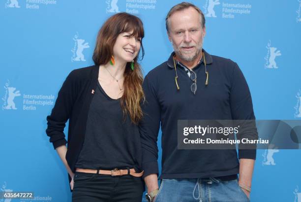 Actors Arly Jover and Karel Roden attend the 'A Prominent Patient' photo call during the 67th Berlinale International Film Festival Berlin at Grand...