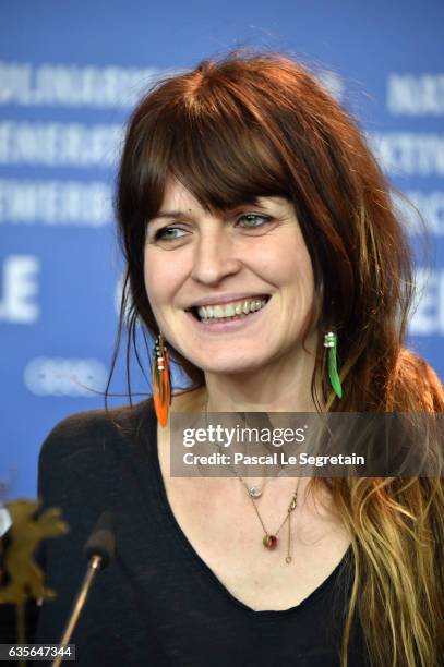 Actress Arly Jover attends the 'A Prominent Patient' press conference during the 67th Berlinale International Film Festival Berlin at Grand Hyatt...