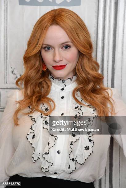 Actress Christina Hendricks attends Build Series presents Charlie Day and Christina Hendricks discussing "Fist Fight" at Build Studio on February 16,...