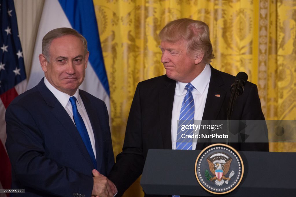 Donald Trump Holds Joint Press Conference With Israeli PM Netanyahu