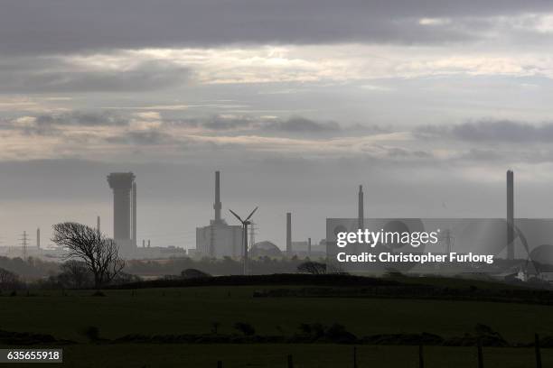 General view of Sellafield Nuclear Power Station, a main employer of people voting in the Copeland by-election on February 16, 2017 in Whitehaven,...
