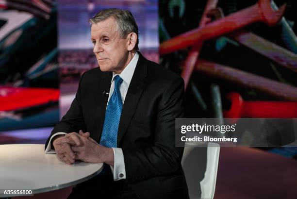 Nick Pinchuk, chief executive officer of Snap-on Inc., listens during a Bloomberg Television interview in New York, U.S., on Thursday, Feb. 16, 2017....