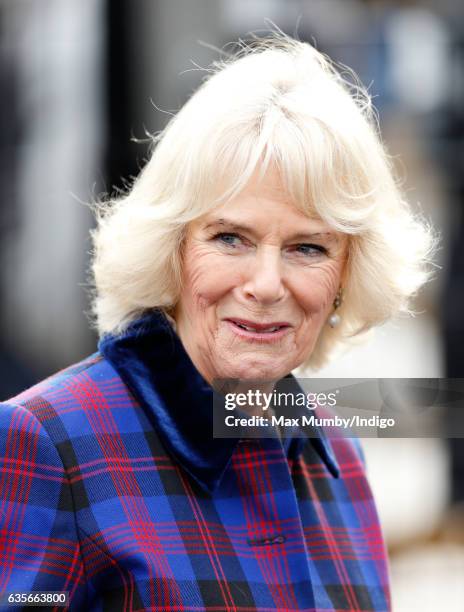 Camilla, Duchess of Cornwall visits the Ebony Horse Club riding centre to celebrate the club's 21st anniversary on February 16, 2017 in London,...