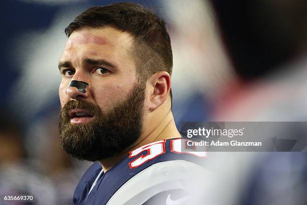 Rob Ninkovich of the New England Patriots looks on before the game against the Baltimore Ravens at Gillette Stadium on December 12, 2016 in Foxboro,...