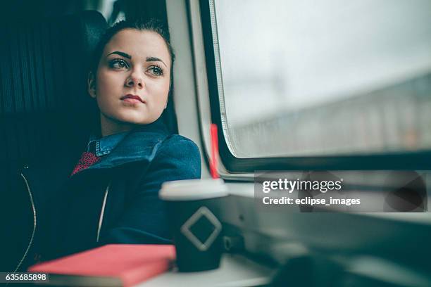 passenger inside the rail train - train france stock pictures, royalty-free photos & images