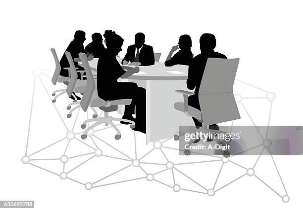 boardroom connect - boardmember stock illustrations