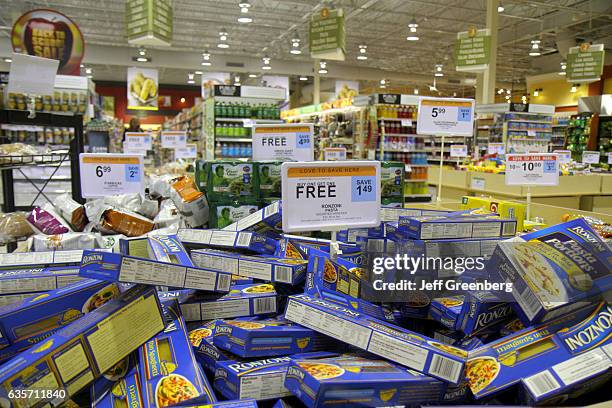 Buy one get one free retail display in Publix, grocery store.