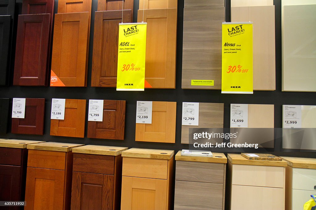 Kitchen cabinet surfaces for sale in IKEA.