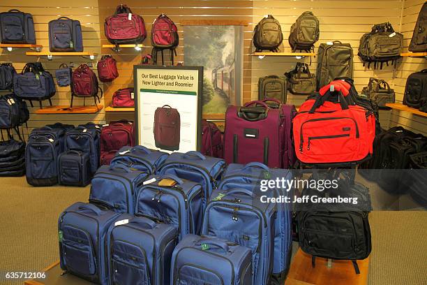 Luggage display inside L. L. Bean.