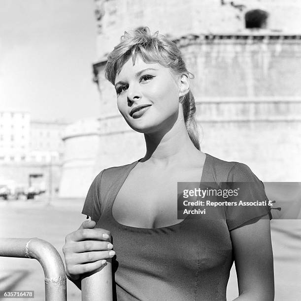 The Italian actress Marisa Allasio in a scene from the film 'Marisa'. Rome , 1957