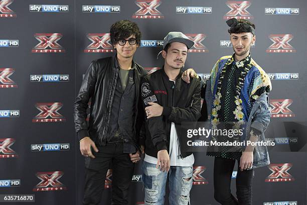 Team Arisa during the press conference of presentation of the first live episode of the talent show X Factor . Milan, Italy. 26th October 2016