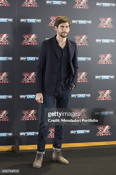 Singer-songwriter Alvaro Soler during the press conference of presentation of the first live episode of the talent show X Factor . Milan, Italy. 26th...