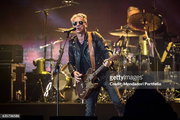 Singer-songwriter Luciano Ligabue performing on stage during the Liga Rock Park. Monza , 24th September 2016