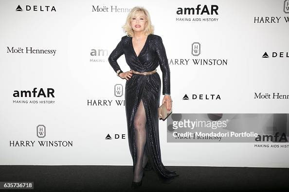 Model, singer, actress, writer and TV host Amanda Lear taking part in ...