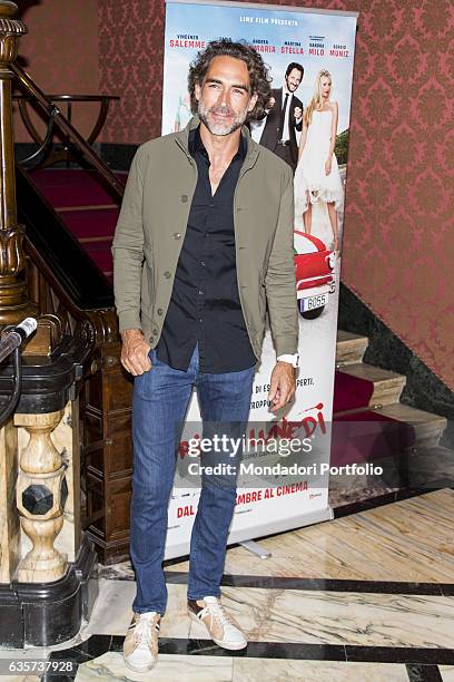 Actor Sergio Muniz during the presentation of the film Prima di lunedì. Milan, Italy. 10th October 2016