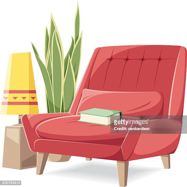 vector armchair - comfortable stock illustrations