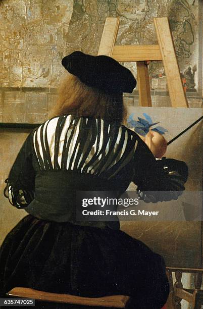 Detail Showing Painter from The Allegory of the Art of Painting by Jan Vermeer