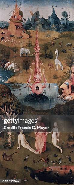 The Garden of Eden from The Garden of Earthly Delights by Hieronymus Bosch, circa 1485.