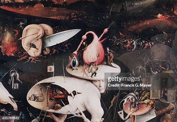 Detail of Hell from The Garden of Earthly Delights Triptych by Hieronymus Bosch