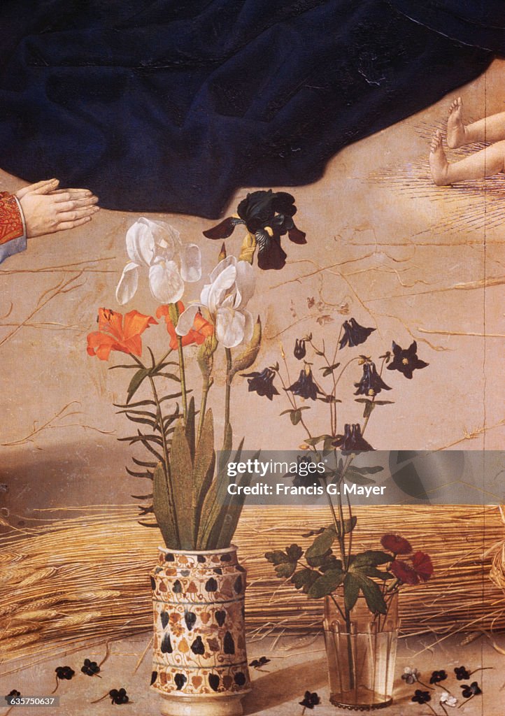 Detail of Center Panel of the Portinari Altarpiece by Hugo van der Goes