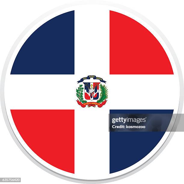 flag dominican republic - dominican republic stock illustrations