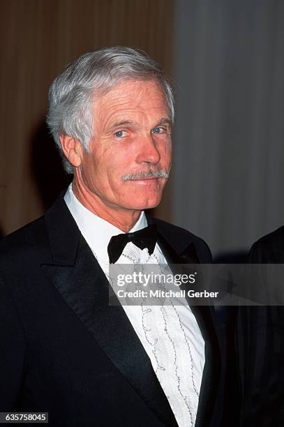 New York, NY: Picture shows Ted Turner at the Congress of Racial Equality's Martin Luther King Jr. Ambassadorial Reception and Awards Dinner, at...