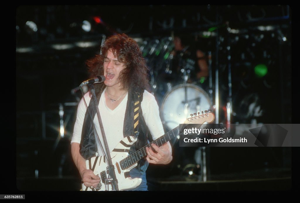 Eddie Van Halen Plays Guitar in Concert