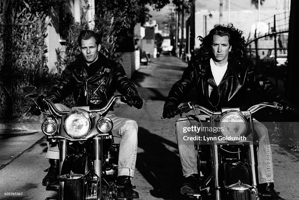 Steve Jones and Paul Simonon on Motorcycles