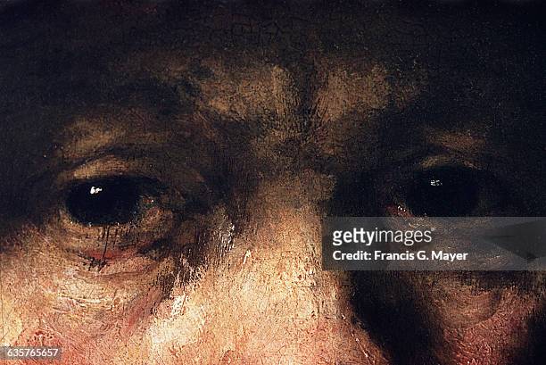 Detail of Self-Portrait by Rembrandt Harmensz van Rijn