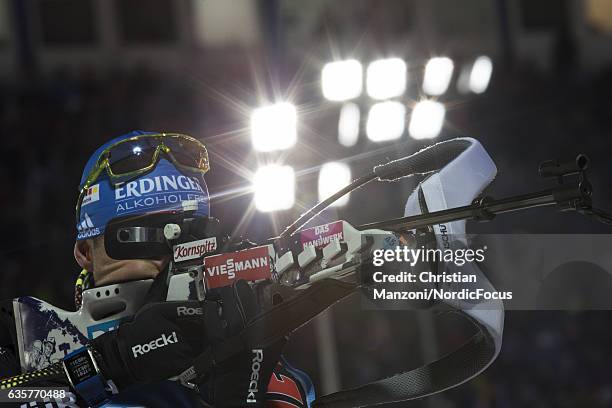 Eric Lesser of Germany competes during the 10 km men's Sprint on December 15, 2016 in Nove Mesto na Morave, Czech Republic.