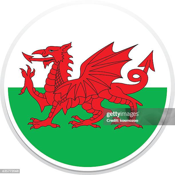 flag wales - wales stock illustrations