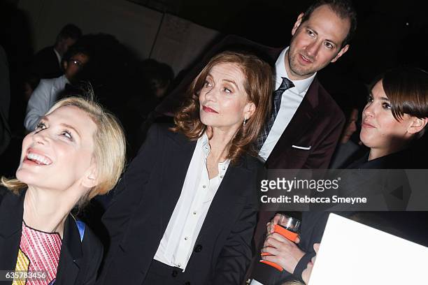 Cate Blanchett, Isabelle Huppert and Megan Ellison attend the 26th Annual Gotham Independent Film Awards at Cipriani Wall St on November 28, 2016 in...