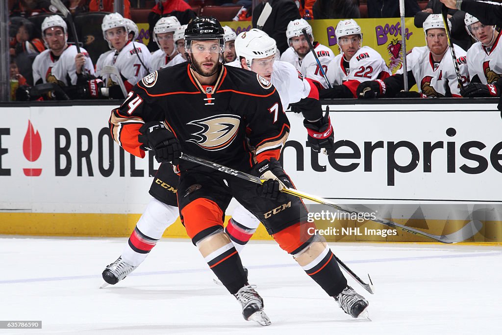 Ottawa Senators v Anaheim Ducks