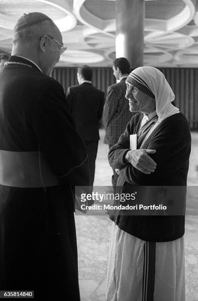 Mother Teresa of Calcutta , Albanian catholic woman, Peace Nobel Prize Laureate and founder of the religious congregation of the Missionaries of...