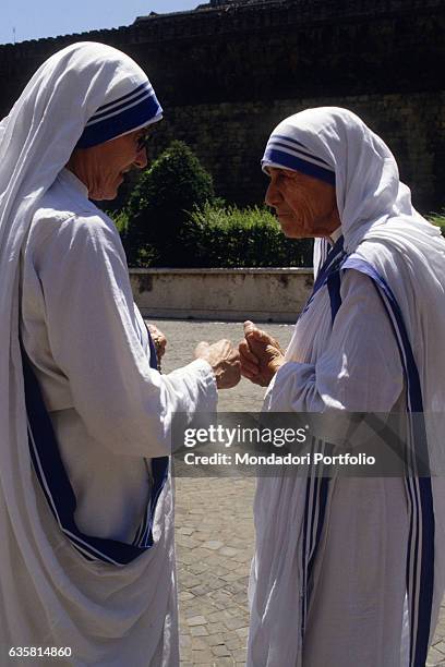 Mother Teresa of Calcutta , Albanian catholic woman, Nobel Peace Prize Laureate and founder of the religious congregation of the Missionaries of...