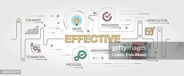 effective banner and icons - small business strategy stock illustrations
