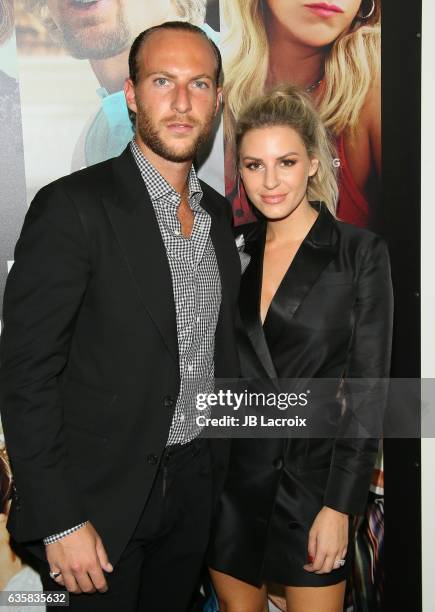 Brendan Fitzpatrick and Morgan Stewart attend the premiere of Relativity Media's 'Masterminds' held at TCL Chinese Theatre on September 26, 2016 in...