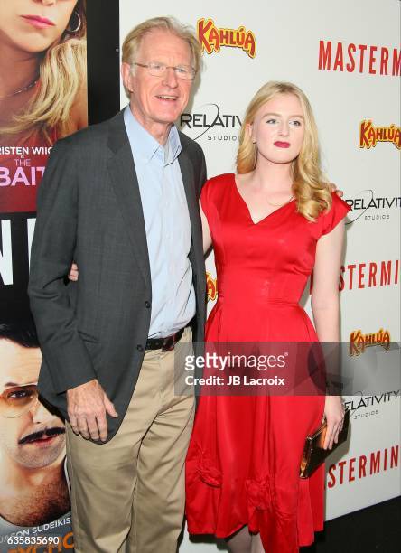 Ed Begley Jr. And Amanda Begley attend the premiere of Relativity Media's 'Masterminds' held at TCL Chinese Theatre on September 26, 2016 in...