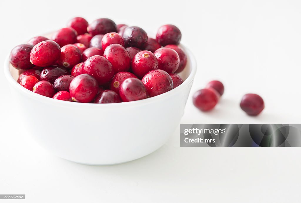 Cranberries in bowl