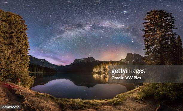 The Milky Way arching over Emerald Lake and Emerald Lake Lodge in Yoho National Park, BC. This was on June 6, 2016 and despite it being about 1:30...