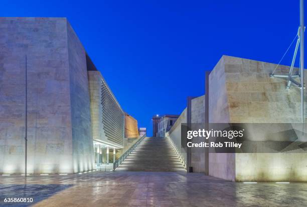 malta parliament building - modern malta stock pictures, royalty-free photos & images