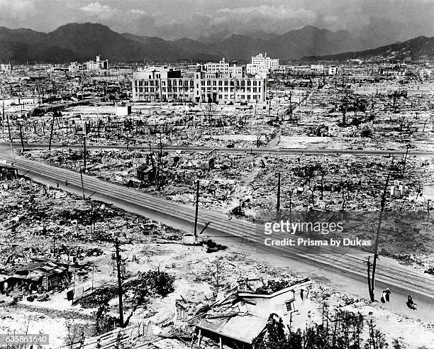 Hiroshima after Atomic Bomb strike in 1945.