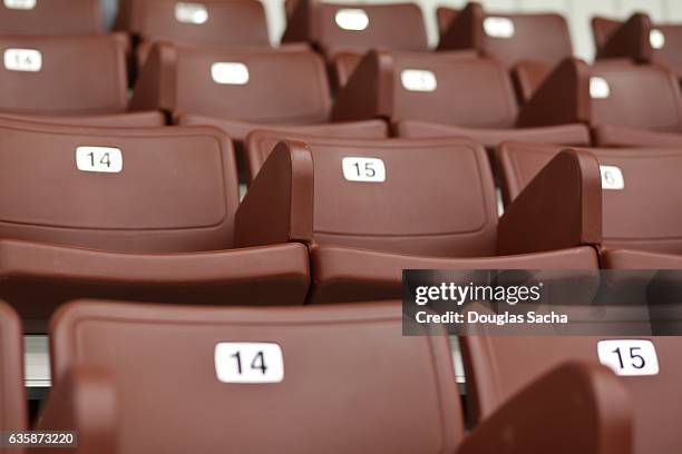 outdoor plastic seating - theatre box stock pictures, royalty-free photos & images