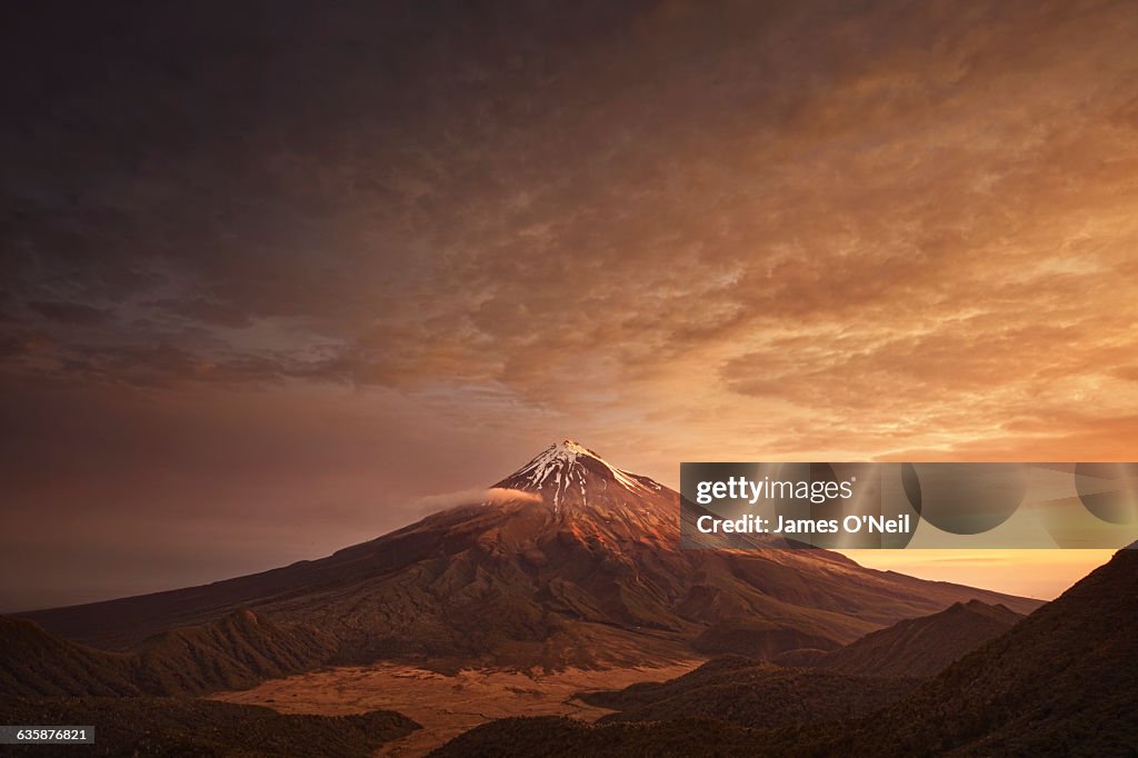 Sunset over mountain