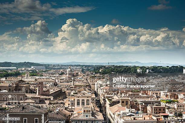 rome aerial view - rome italy skyline stock pictures, royalty-free photos & images