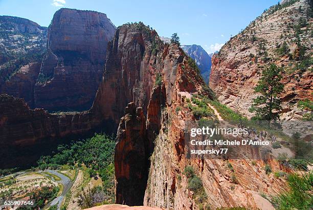 Angels Ridge 641 Angels Landing Zion National Park Stock Photos, High-Res Pictures ...
