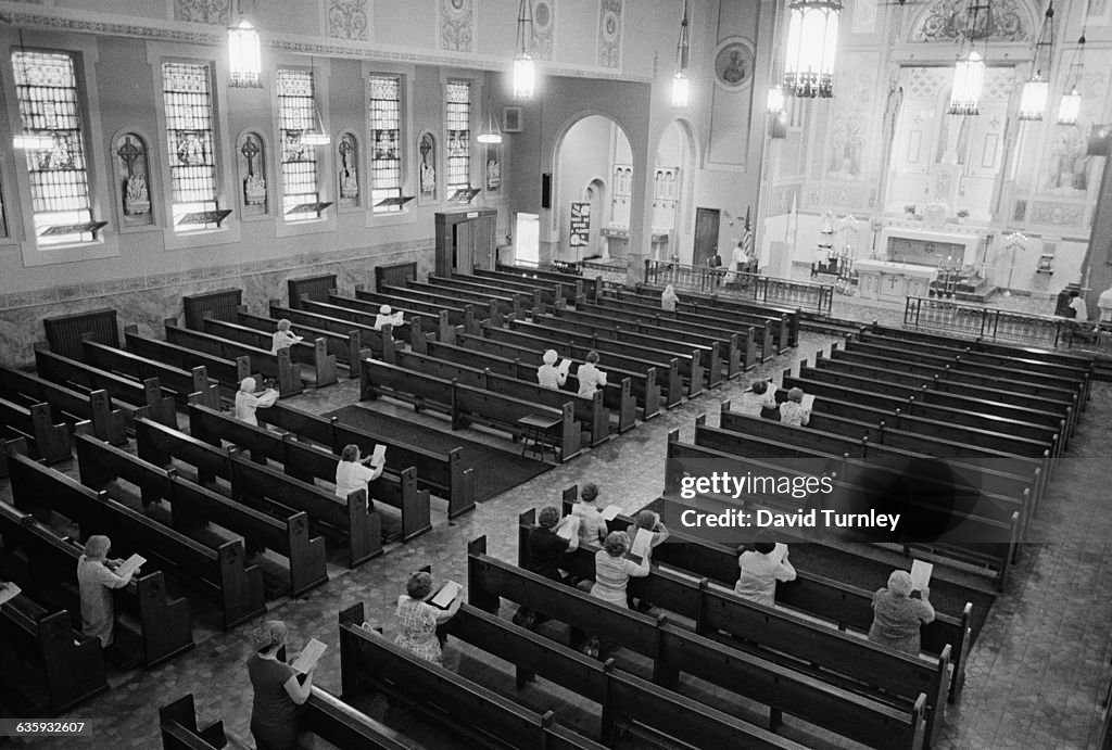 Little Congregation A small congregation attends a service at a church in the Poletown ...