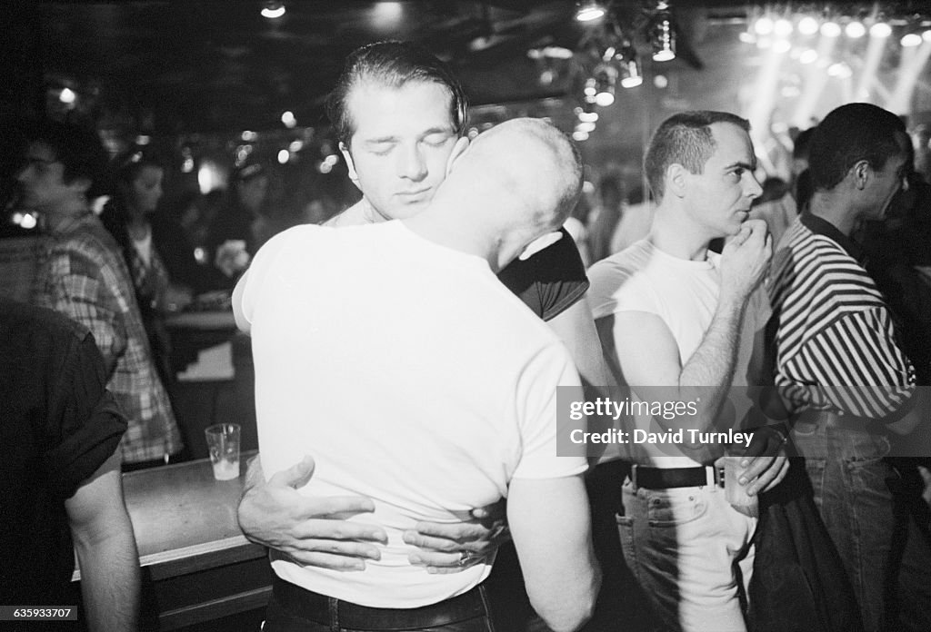 Gay Couple Dancing at Nightclub