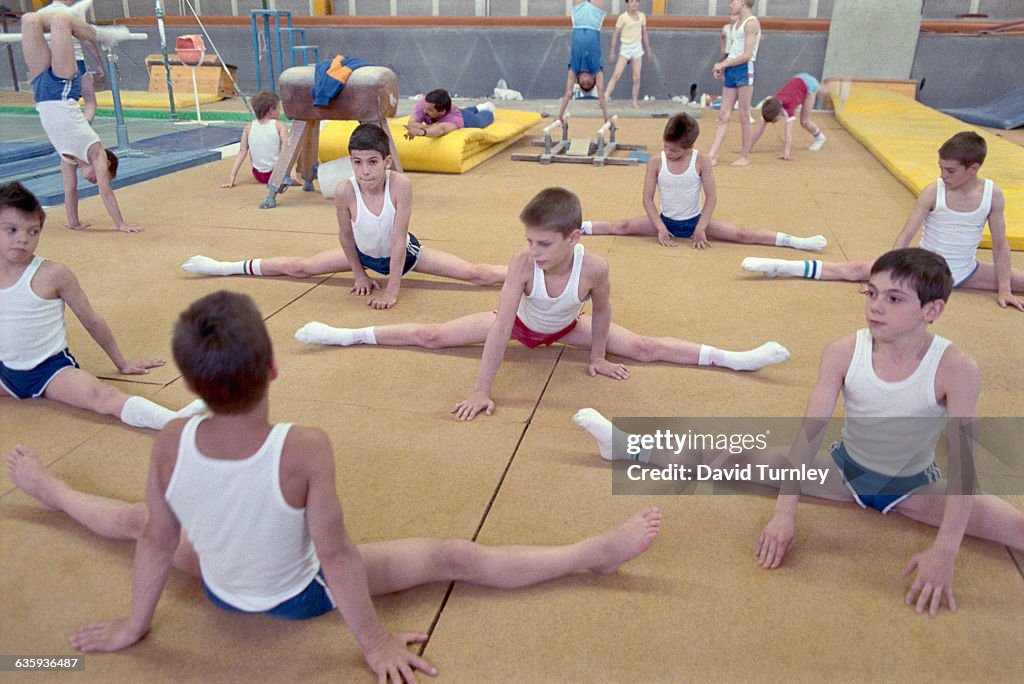 Gymnasts at Hungarian Sports School